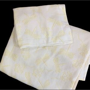 Vintage Bajamas by Columbine Cody Twin Coverlet & Pillow Sham PortugalDragonfly